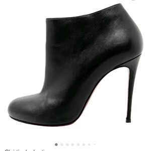 Christian Louboutin Bellissima 100 Black Leather Ankle Boots – Size 39